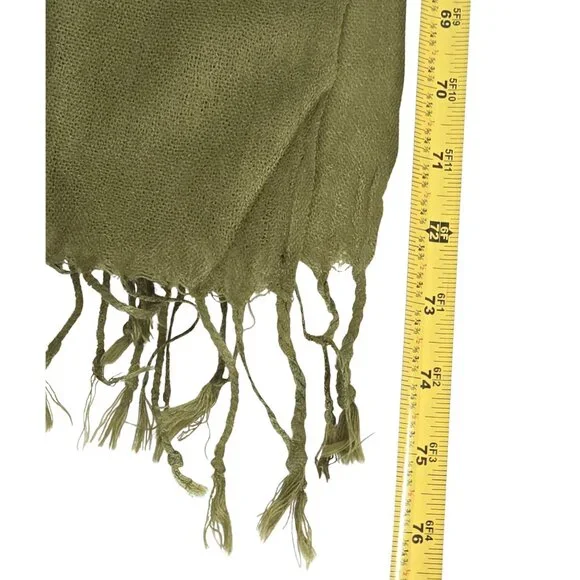 Pakistani NIDA AZWER ATELIER Scarf, Stole, Wrap 78 x 28 Green Gold Butterflies - Picture 10 of 12